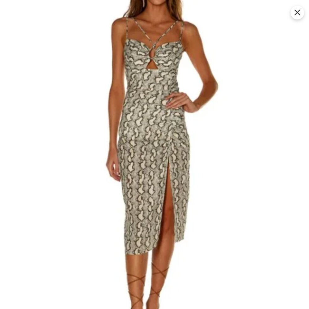 ViX Paula Hermanny Rajah Kate Linen Blend Midi Dress M